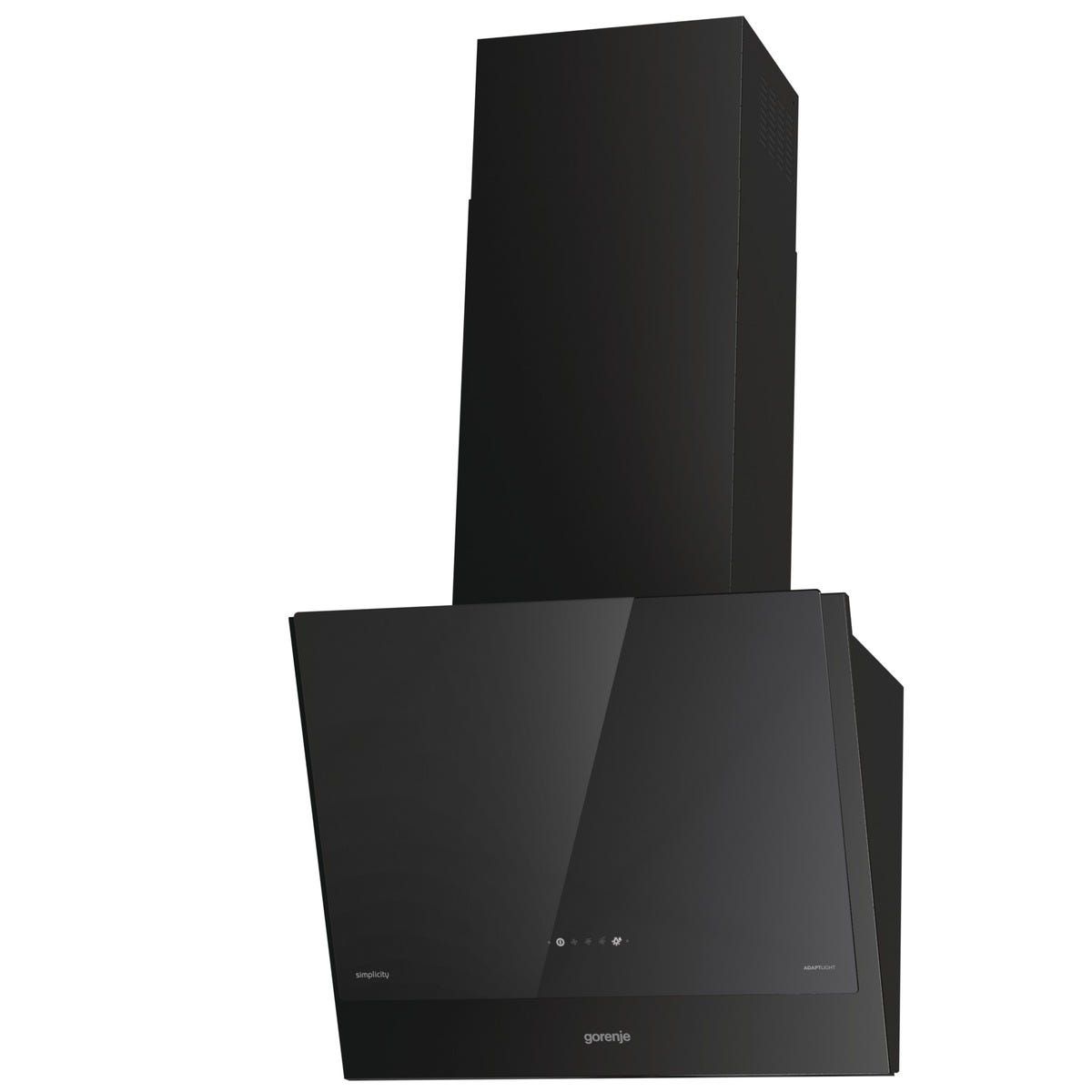 קולט אדים צמוד קיר gorenje בצבע שחור דגם WHI6SYB