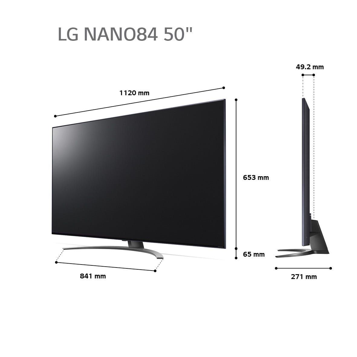 טלוויזיה 50 חכמה LG NANO CELL ברזולוציית 4K דגם: 50NANO846QA