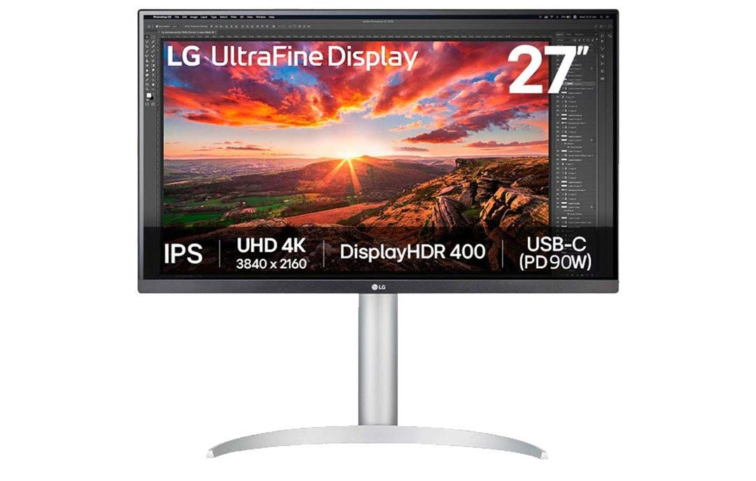 מסך מחשב ''27 4K UHD UltraFine™ IPS תוצרת LG דגם: 27UP850K-W