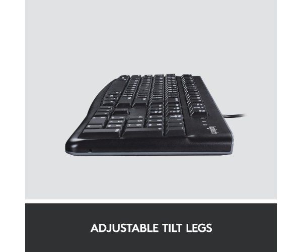 מקלדת לוגיטק חוטית עברית אנגלית LOGITECH K120