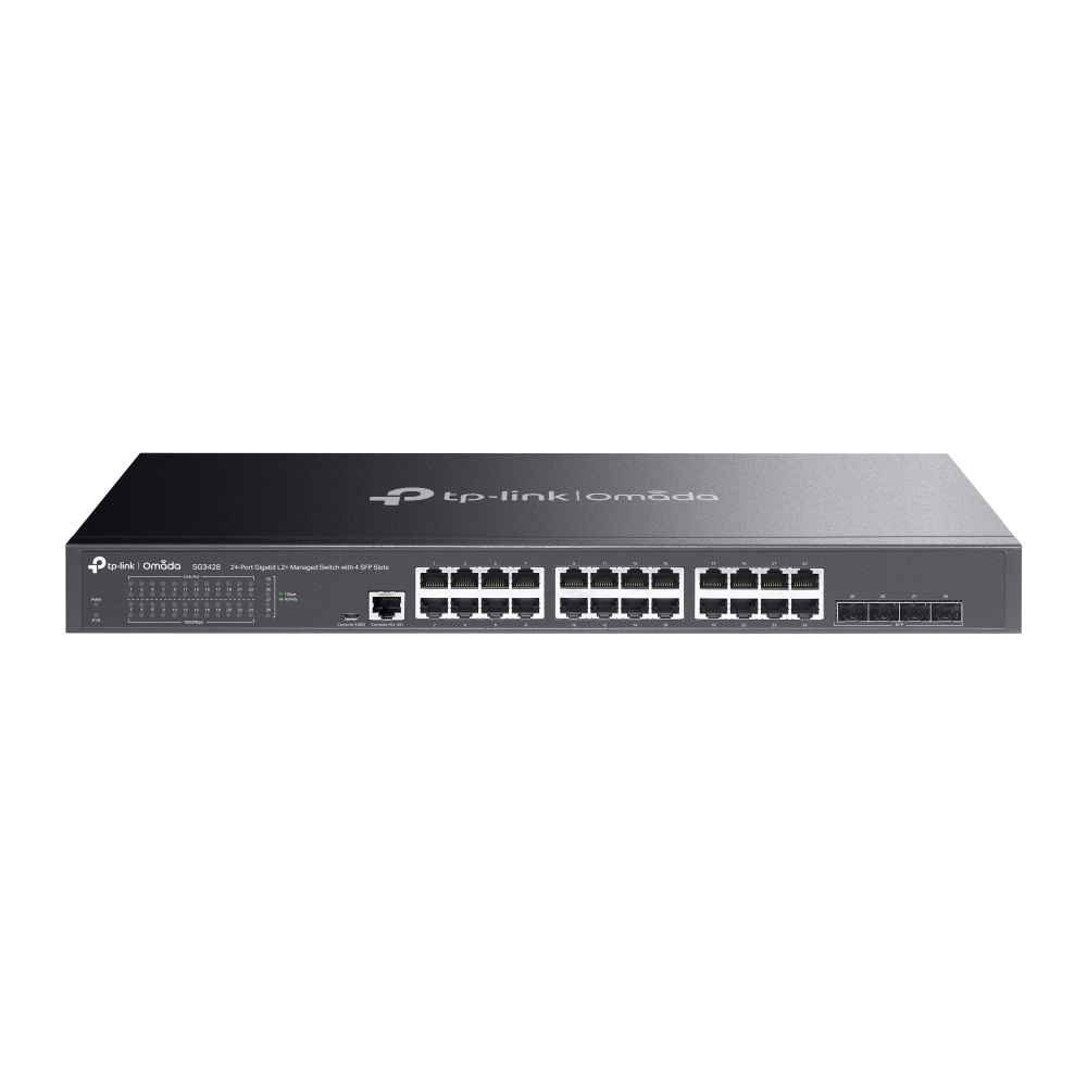 מתג רשת מנוהל 24 יציאות Gigabit Ethernet SG3428 עם 2 יציאות SFP באחריות יבואן רשמי