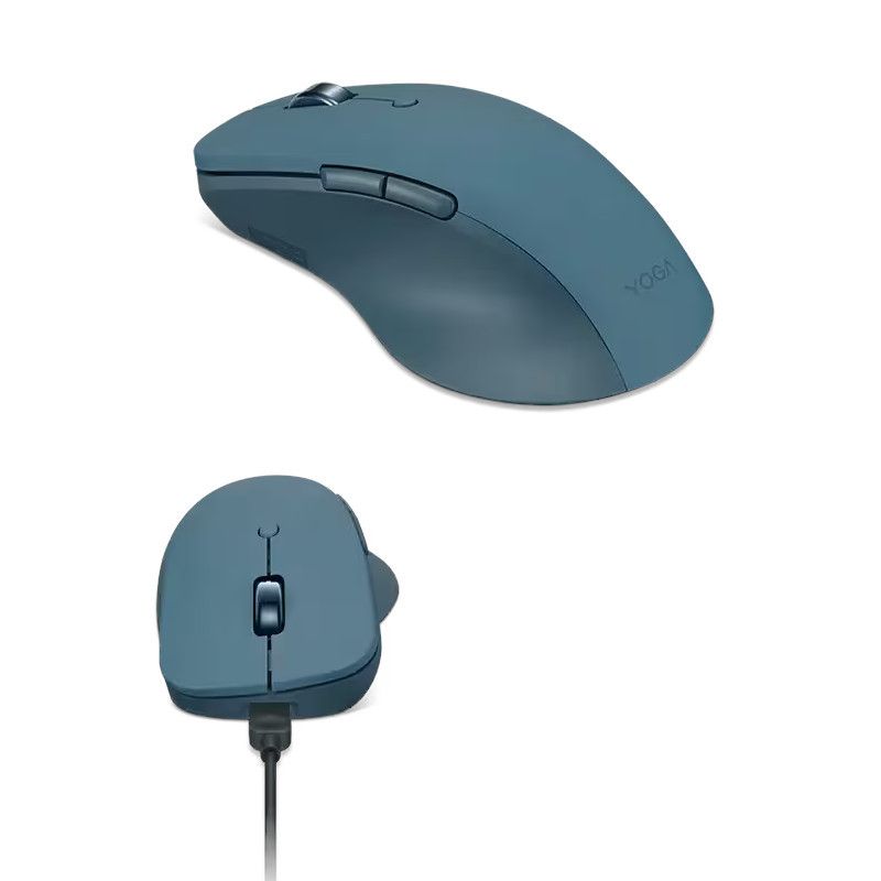 עכבר אלחוטי Lenovo Yoga Pro – Bluetooth נטען – עד 4000 DPI – צבע Tidal Teal