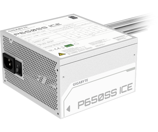 ספק כוח GIGABYTE P650SS ICE 650W 80 PLUS Silver White