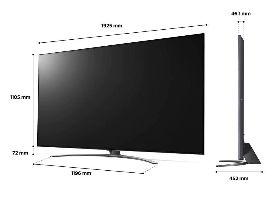 טלוויזיה 86 חכמה LG QNED & NANO CELL ברזולוציית 4K דגם: 86QNED816QA
