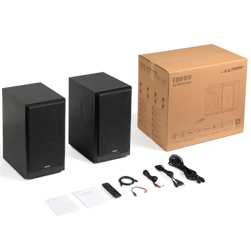 רמקולי מדף Edifier R2750DB MKII – הספק 144W RMS – טווח 45Hz-40kHz – Bluetooth – שחור