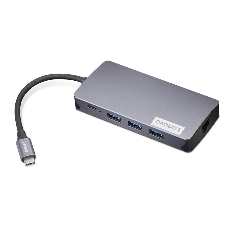 מפצל Lenovo 150 USB-C Travel Dock – HDMI, VGA, 3×USB-A, RJ45, טעינה 100W
