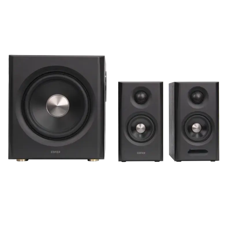 מערכת רמקולים Edifier S355DB 2.1 – רמקולי מדף + סאב-וופר – הספק 150W RMS – Bluetooth – שחור