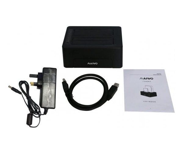 תחנת עגינה ושכפול לשני דיסקים  3.5 2.5 MAIVO USB3.0 Dual Bay