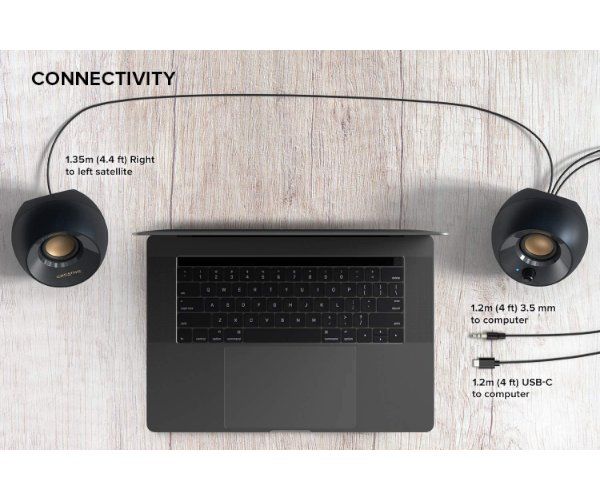 רמקולים למחשב Creative Pebble V2 Black 2.0 USB powered Black