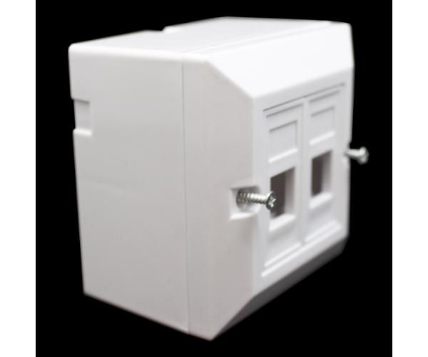 קופסאת פלסטיק לשני מחברים RJ-45 Plastic box Cat5