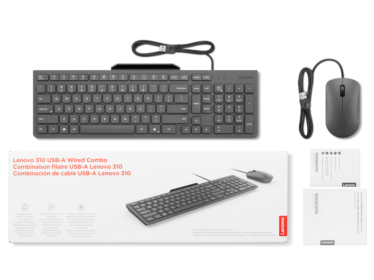 Lenovo 310 USB-A Wired Combo Hebrew GX31R09784