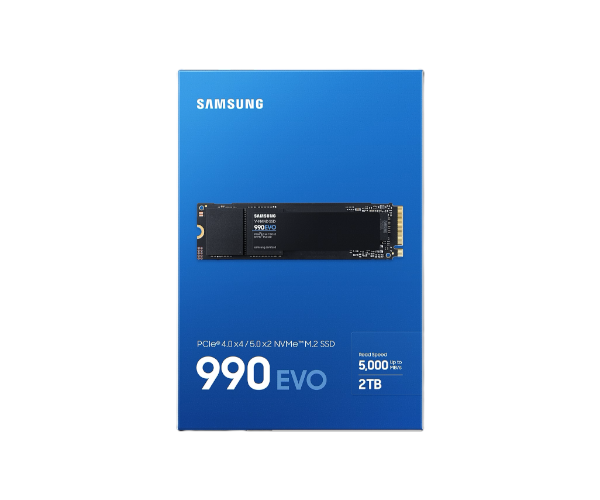 דיסק פנימי Samsung 990 EVO 2TB PCIE4.0X4 5.0X2 NVME gen 4 5