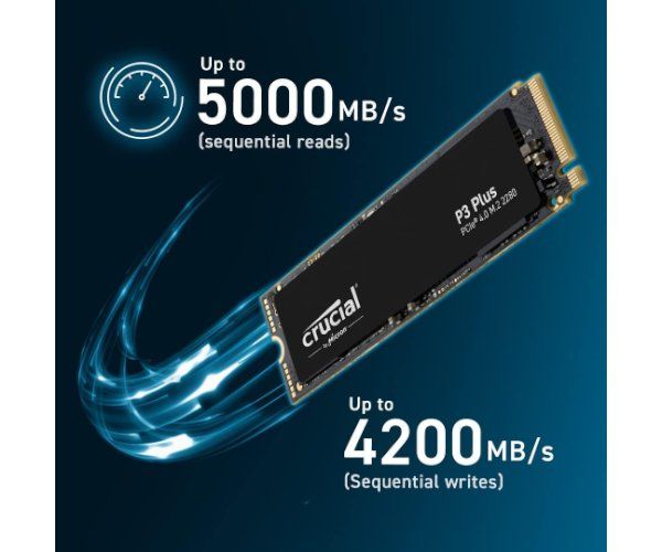 דיסק SSD פנימי Crucial P3 Plus 4TB | PCIe Gen4 NVMe | M.2 2280