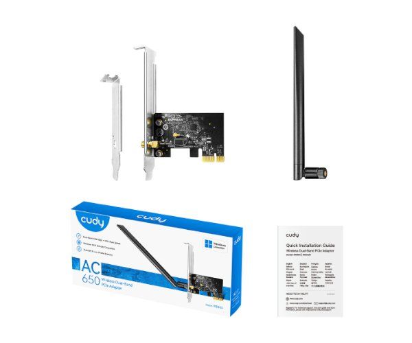 כרטיס רשת אלחוטי Cudy WE650 – PCI-E – Wi-Fi 5 – Dual Band