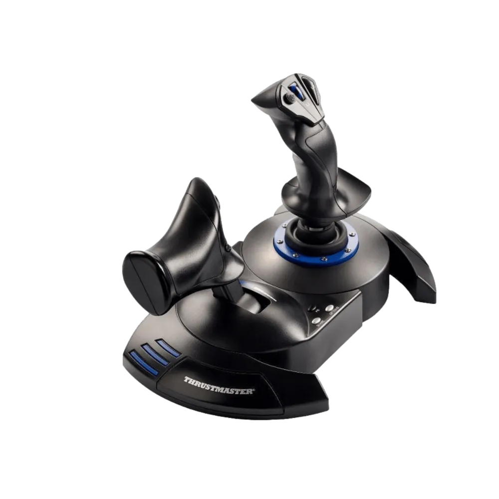 ג'ויסטיק טיסה Thrustmaster T.Flight HOTAS 4 – מצערת ניתקת בגודל מלא – התנגדות מתכווננת – PS4 ו-PC – לבן