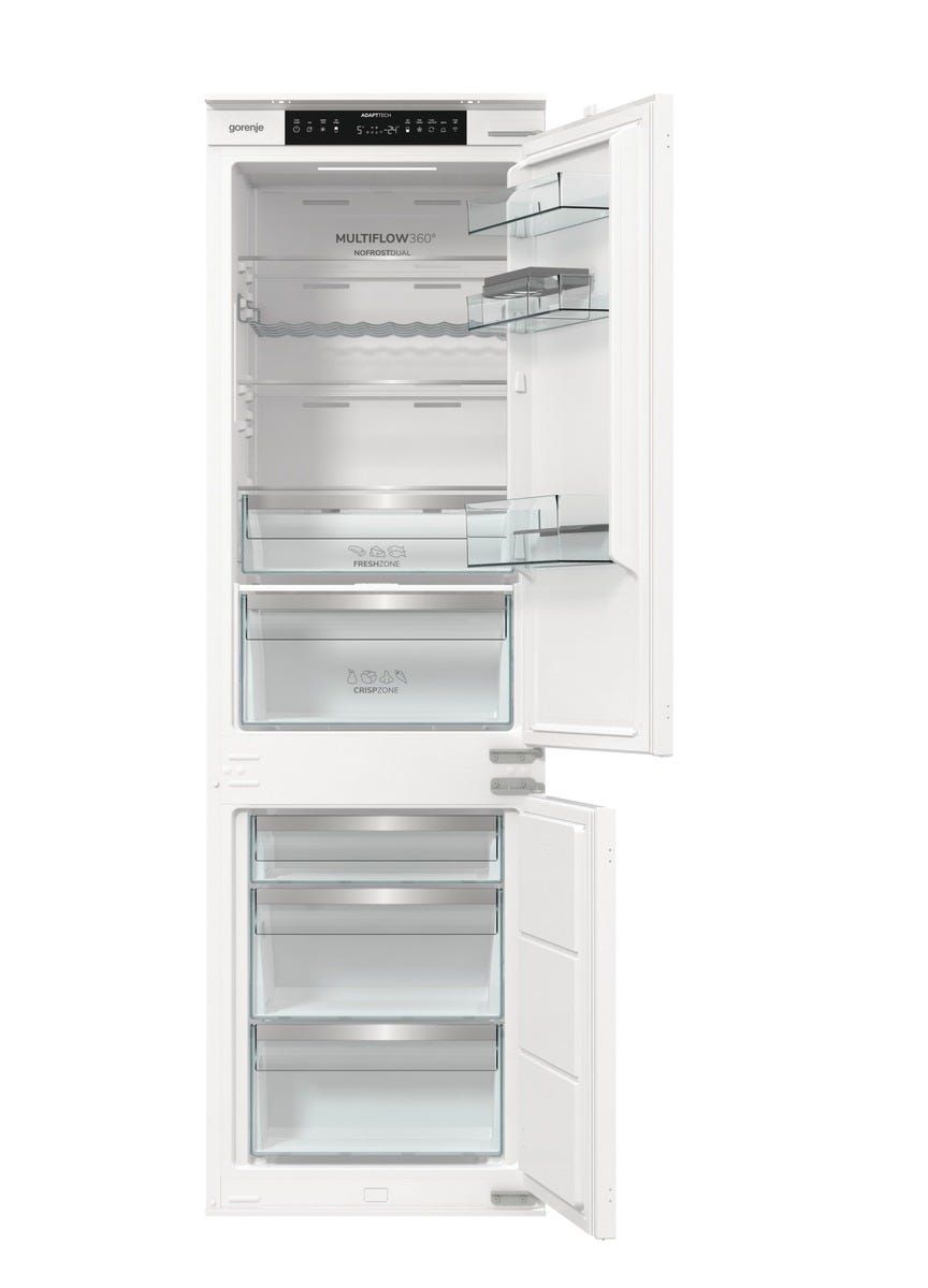 מקרר אינטגרלי gorenje מקפיא תחתון 252 ליטר דגם NRKI517E62WF