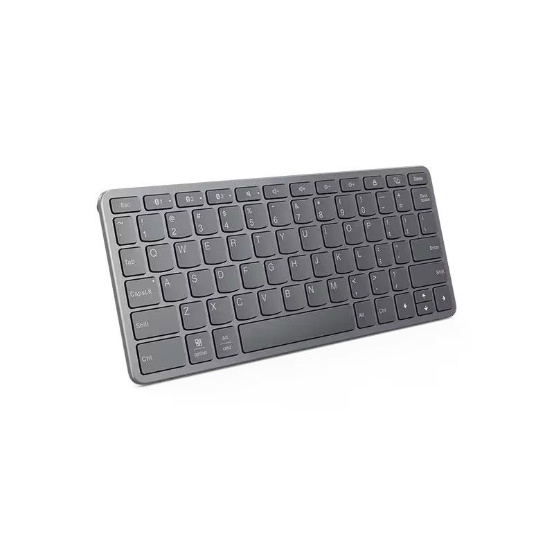 מקלדת אלחוטית Lenovo Multi-Device – עד 3 מכשירים – USB-C ו-Bluetooth – אפור