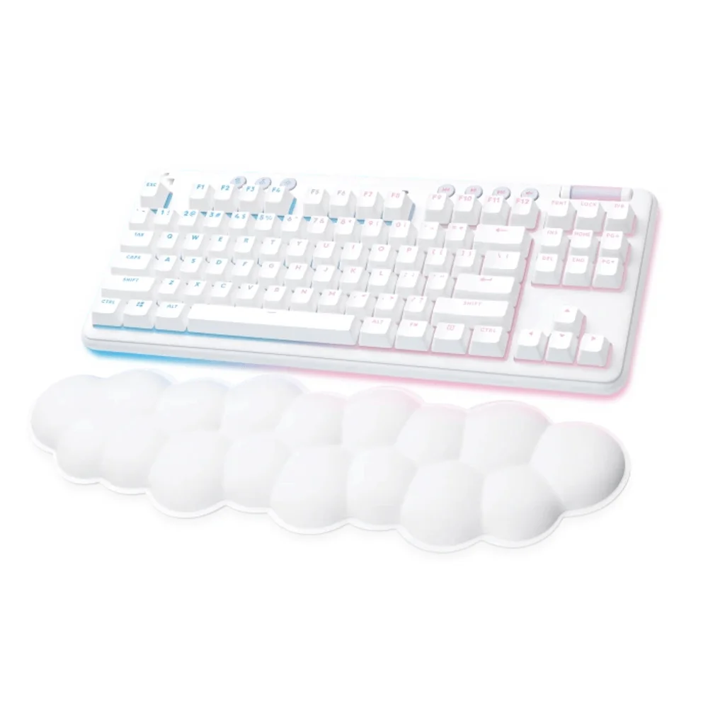 מקלדת גיימינג אלחוטית Logitech G715 Aurora – Tenkeyless 87 מקשים – מתגי GX Linear – סוללה 30 שעות – צבע לבן