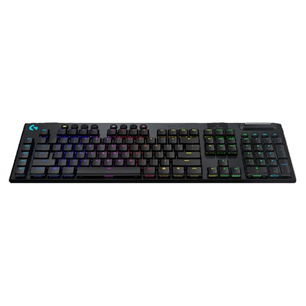 מקלדת גיימינג אלחוטית Logitech G915 LIGHTSPEED – מתגי GL Tactile בפרופיל נמוך – LIGHTSYNC RGB – סוללה עד 30 שעות