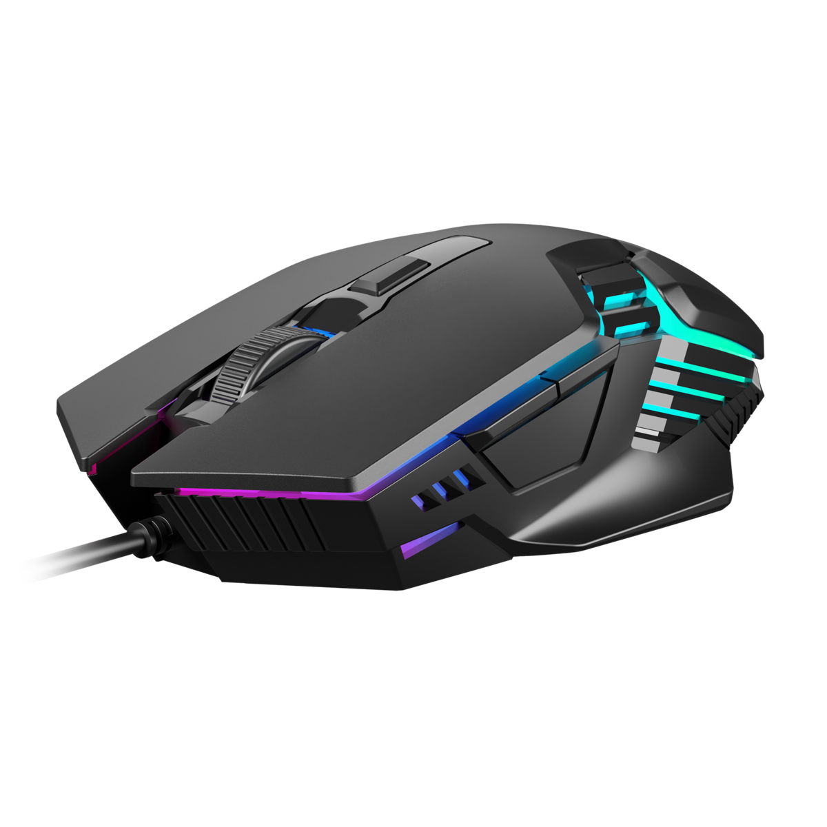 עכבר גיימינג GAMDIAS AURA GS4 3600DPI USB עם 6 כפתורים חכמים באחריות יבואן רשמי