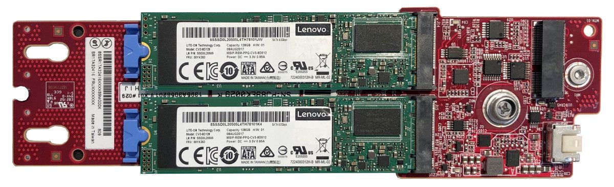 ThinkSystem M.2 NVMe 2-Bay RAID Enablement Kit