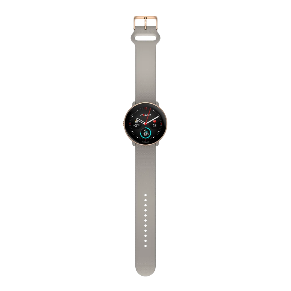 שעון כושר Polar Ignite 3 – מסך AMOLED מגע – GPS מובנה – עד 5 ימי סוללה – צבע חול-זהב