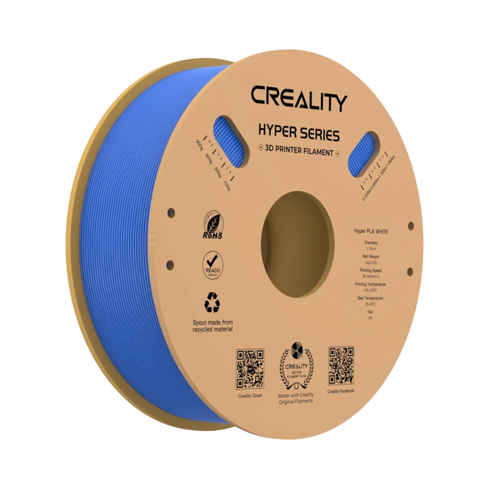 סליל פילמנט PLA כחול Creality 1.75 מ"מ 1 ק"ג מהיר ומדויק באחריות יבואן רשמי