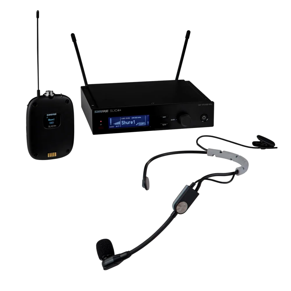 מערכת מיקרופון מדונה אלחוטית דגם SLXD14+ SM35 מבית Shure