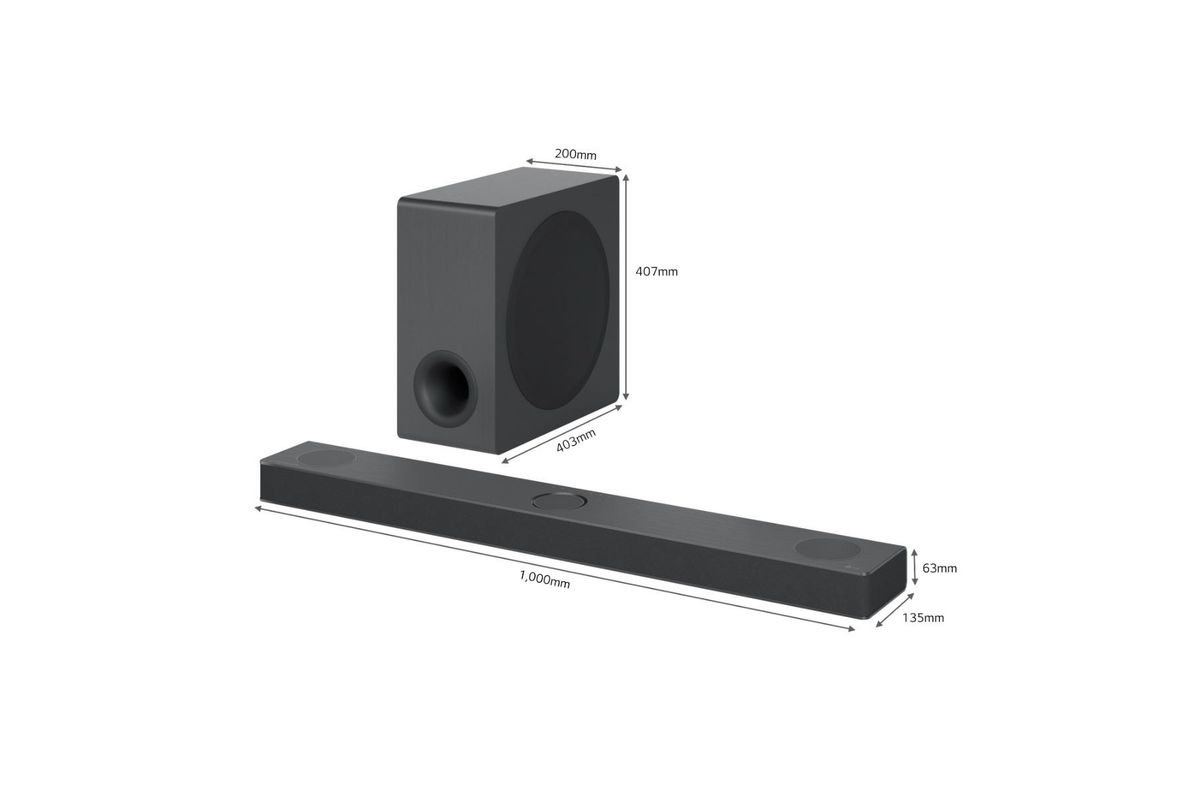 מקרן קול (סאונד בר) 3.1.3 ערוצים עם Dolby Atmos וסאב וופר אלחוטי LG דגם S80QY