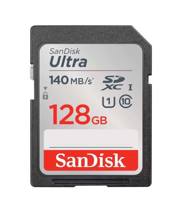 כרטיס זיכרון Ultra SDXC בנפח 128GB מבית Sandisk דגם SDSDUNB-128G-GN6IN