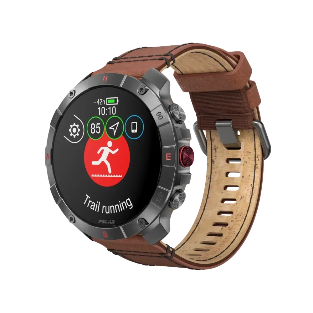 שעון ספורט Polar Grit X2 Pro Titan GPS דו תדרי מסך AMOLED 1.39 אינץ זכוכית ספיר באחריות יבואן רשמי