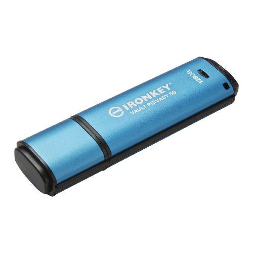 דיסק און קי מוצפן Kingston IronKey Vault Privacy 50 בנפח 128GB, הצפנת AES-256 בתקן FIPS 197