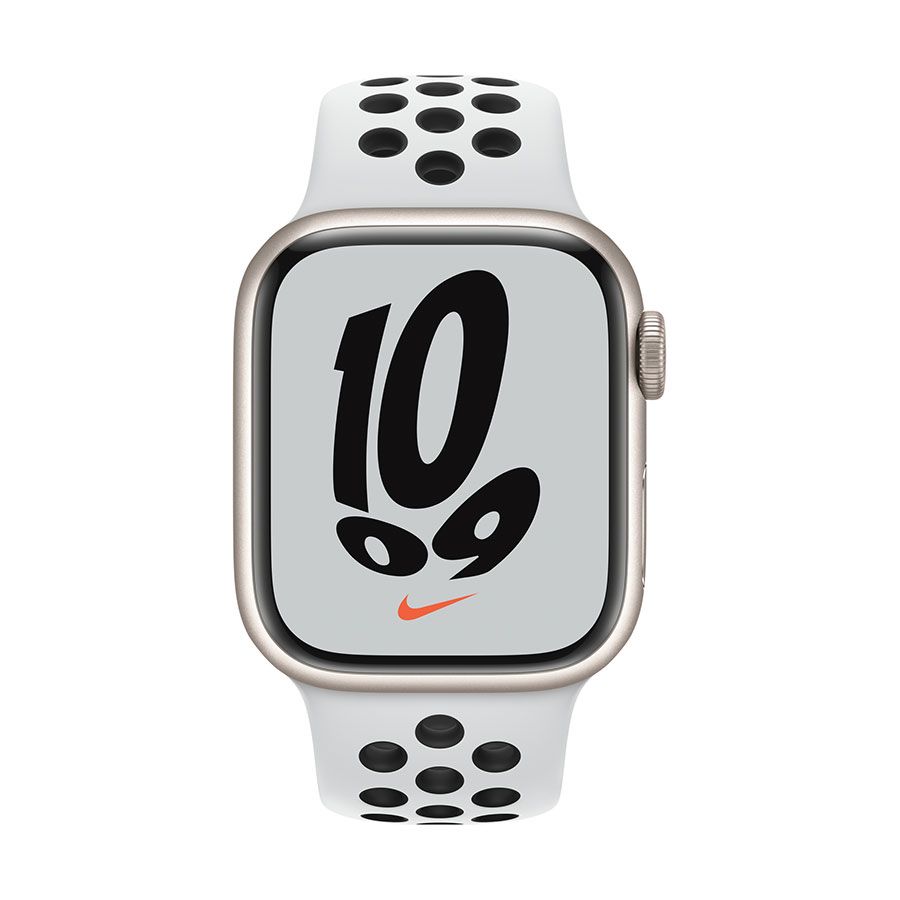 Apple Watch Nike Series 7 GPS + Cellular, 41mm Aluminium Case with Nike Sport Band - Regular - Midnight Aluminium Case with Anthracite Black Nike Sport Band - Regular