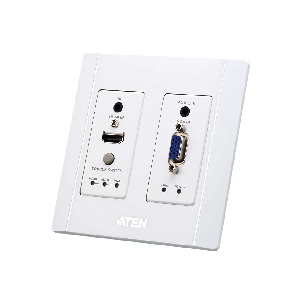 ATEN HDMI & VGA HDBaseT Transmitter with EU Wall Plate VE2812AEUT