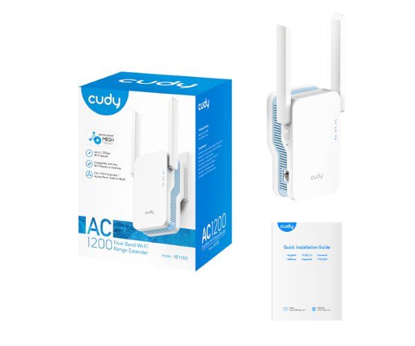 מגדיל טווח Cudy AC1200 Mesh WiFi Extender