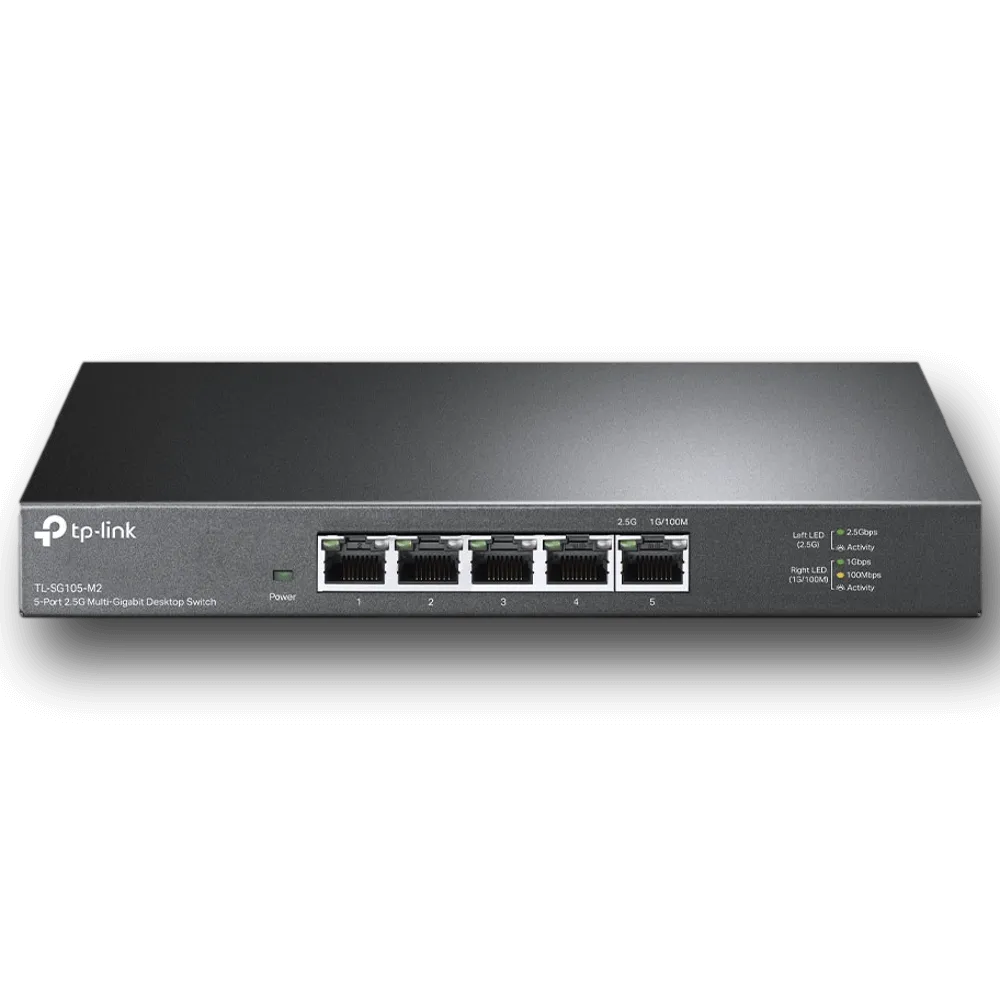 מתג רשת TP-Link SG105-M2 5 יציאות 2.5Gbps מהיר במיוחד באחריות יבואן רשמי 3 שנים