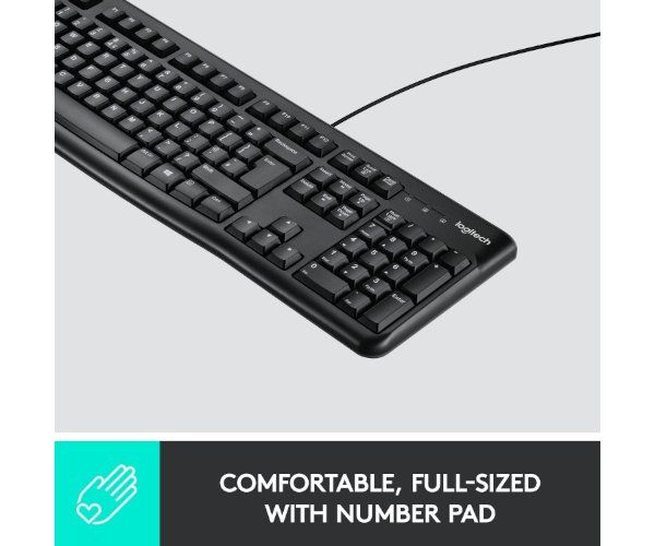 מקלדת לוגיטק חוטית עברית אנגלית LOGITECH K120