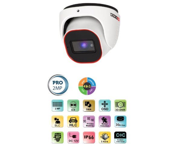 מצלמת כיפה ProVision AHD DI-320A-28 2MP 2.8 20M 4in1
