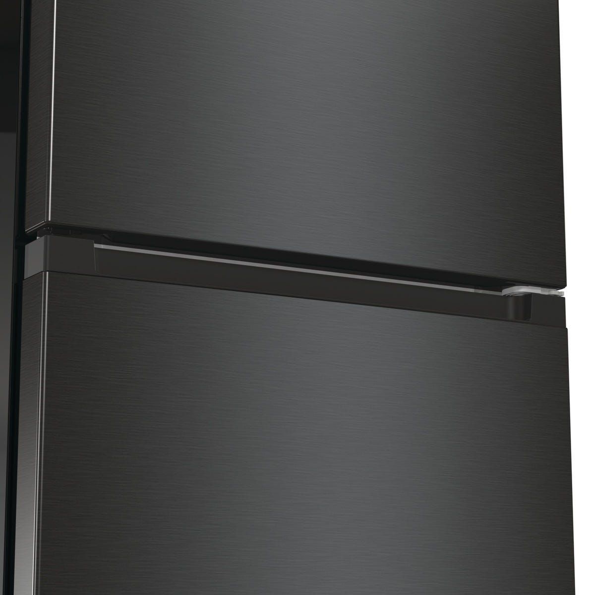 מקרר 2 דלתות gorenje מקפיא תחתון 330 ליטר נירוסטה שחורה דגם NRK6202EBXL4