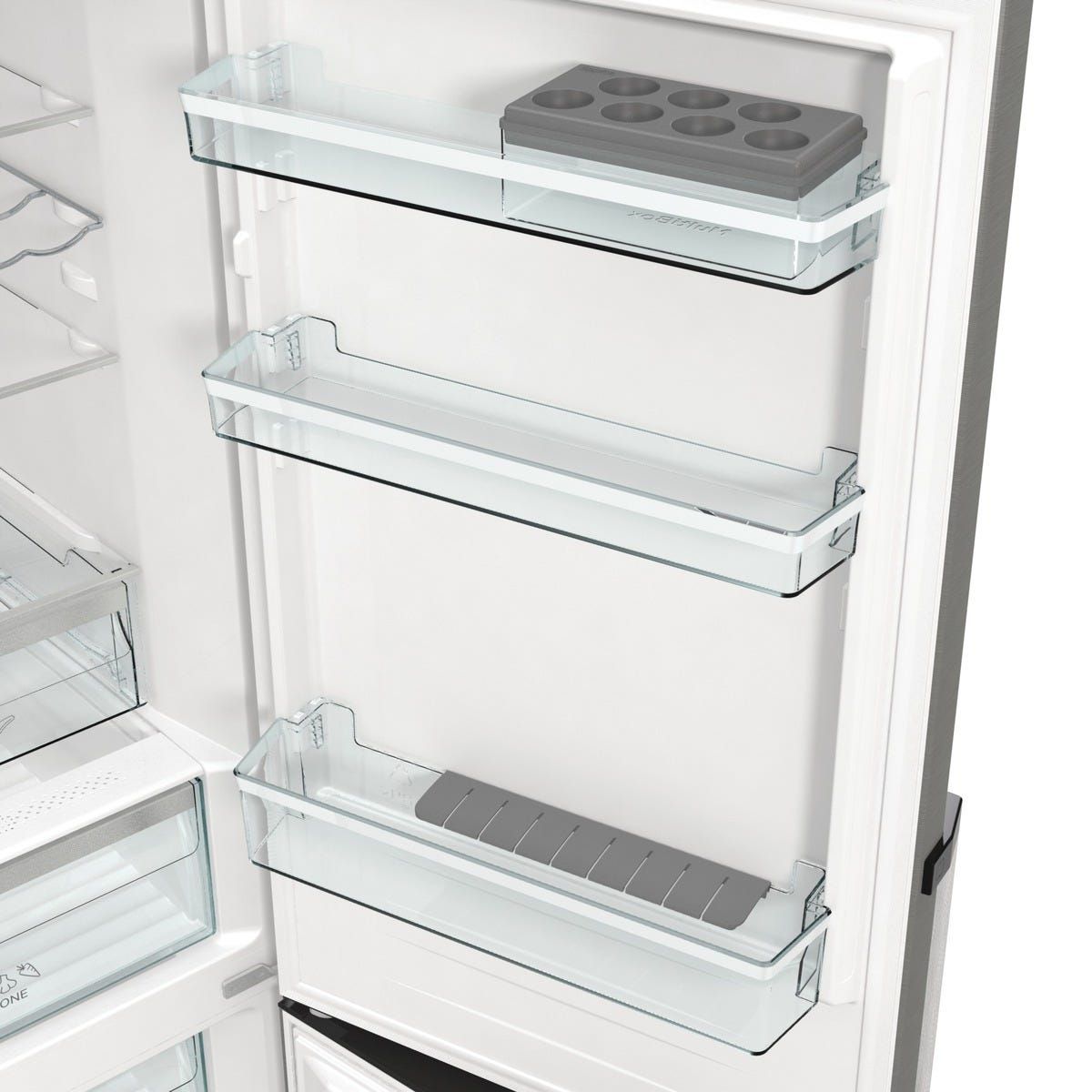 מקרר 2 דלתות gorenje  מקפיא תחתון 329 ליטר בצבע נירוסטה דגם NRC6193SXL5