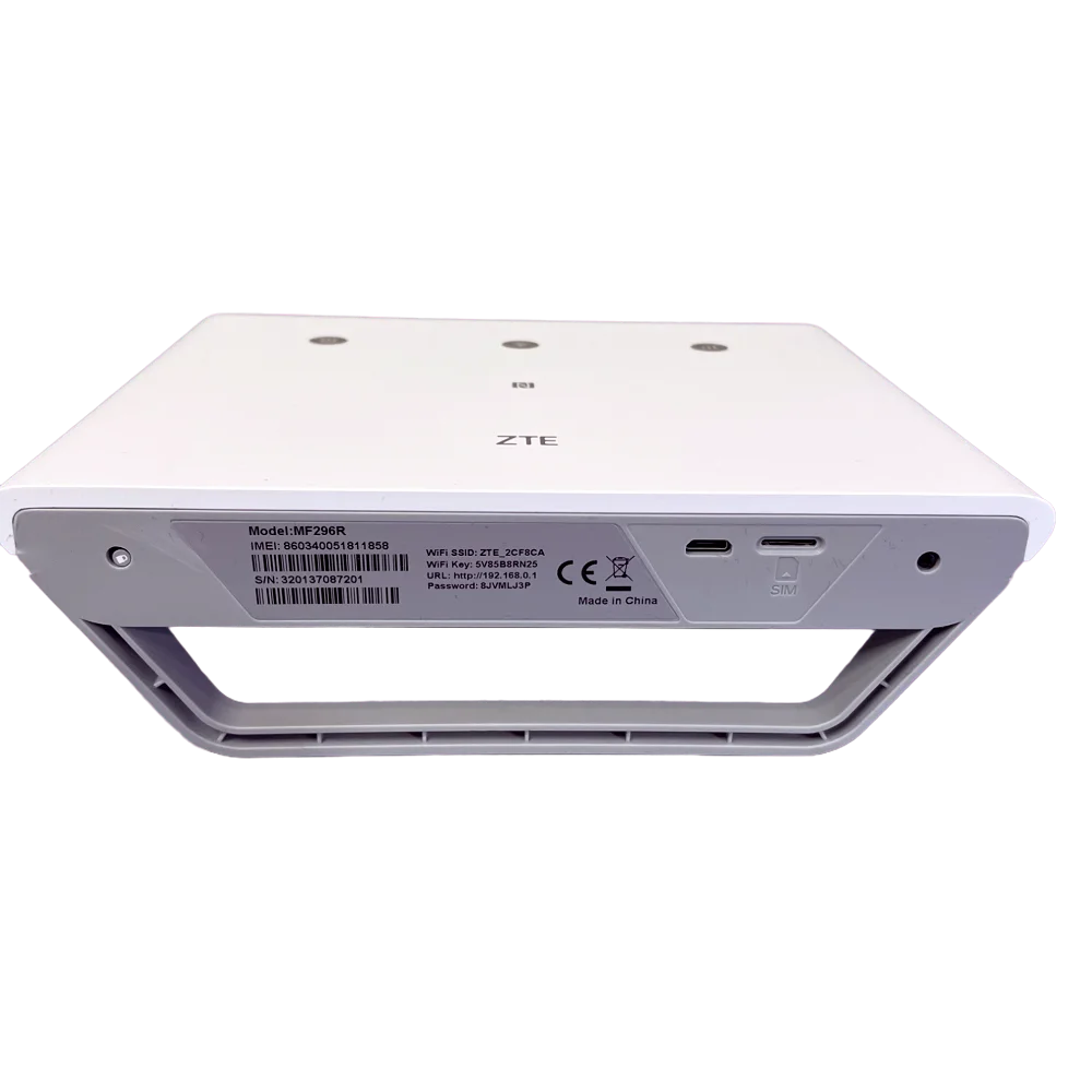 נתב סלולרי שולחני 4G ZTE MF296R LTE CAT6 Wi-Fi 5 Dual Band 1200Mbps 4 יציאות Ethernet באחריות יבואן רשמי