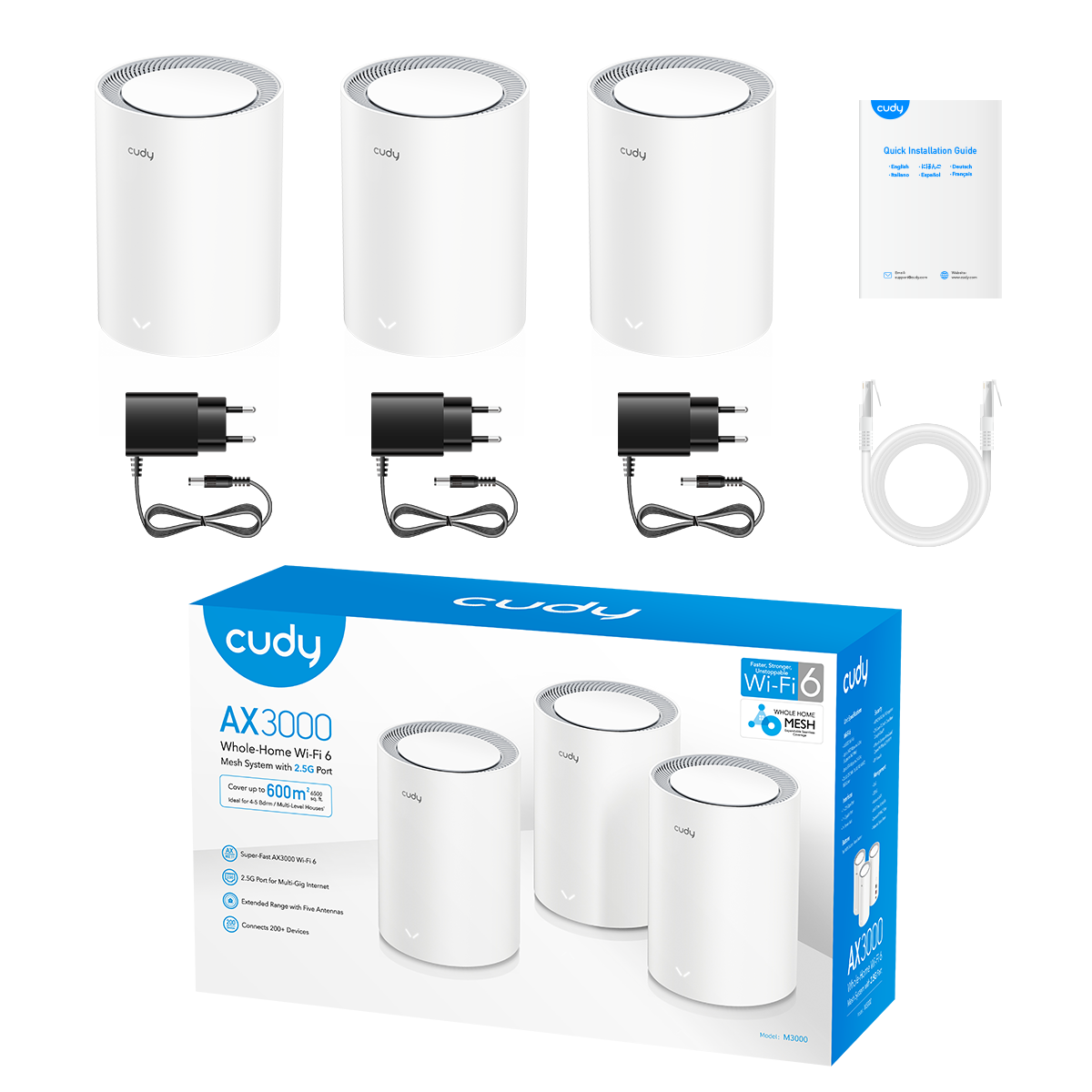 CUDY M3000 3-Pack M3000(3-Pack) -IL-V2.0