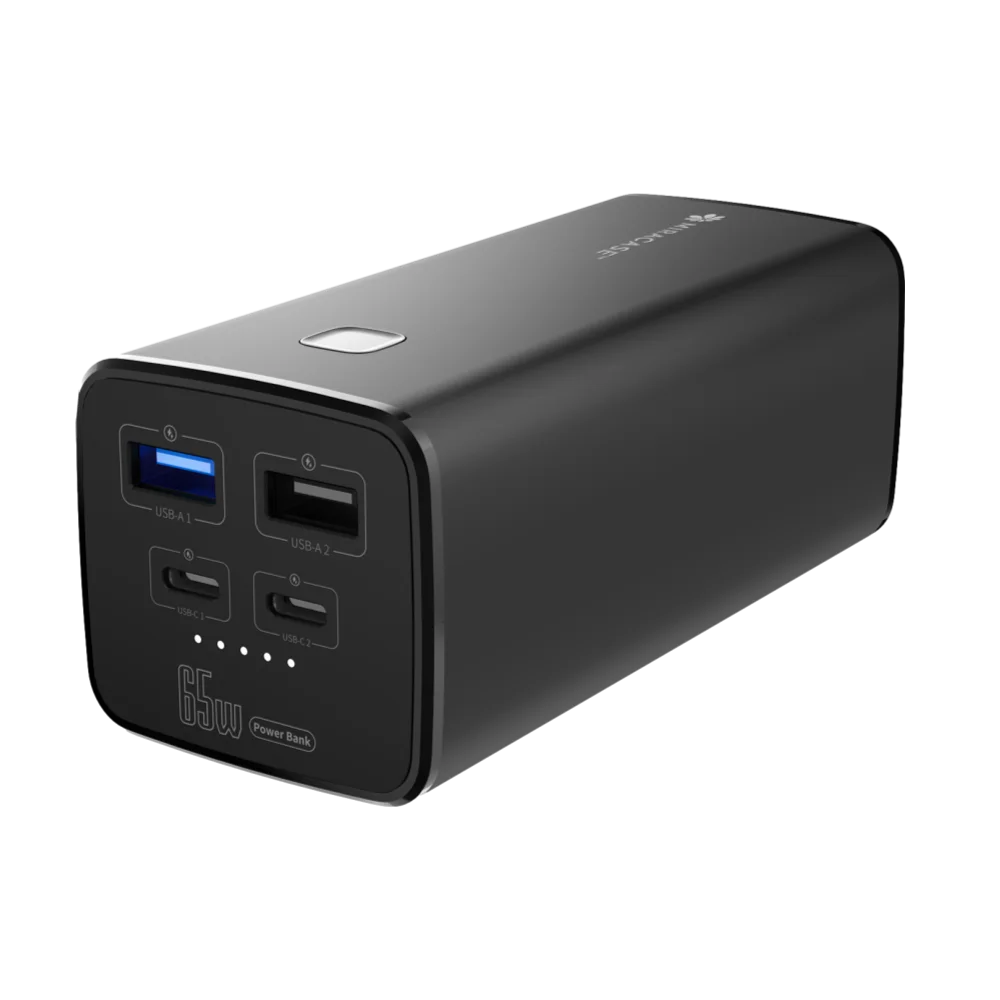 סוללת טעינה אלחוטית דגם MPB2065W בצבע שחור מבית MIRACASE