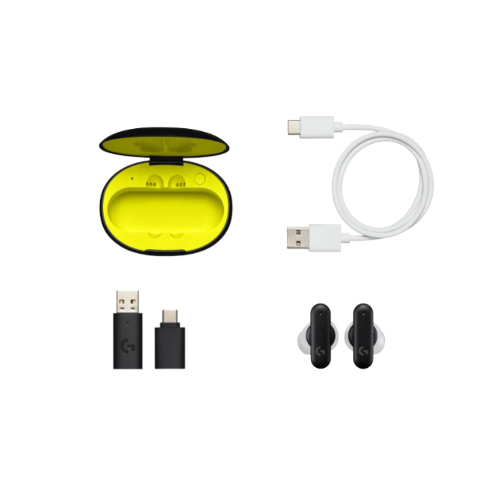 אוזניות גיימינג אלחוטיות Logitech G FITS – התאמה אישית LIGHTFORM – LIGHTSPEED ו-Bluetooth 5.2 – צבע לבן