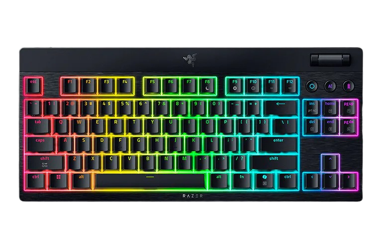 RAZER BLACKWIDOW V4 LOW-PROFILE TENKEYLESS HYPERSPEED – מקלדת מכנית אלחוטית