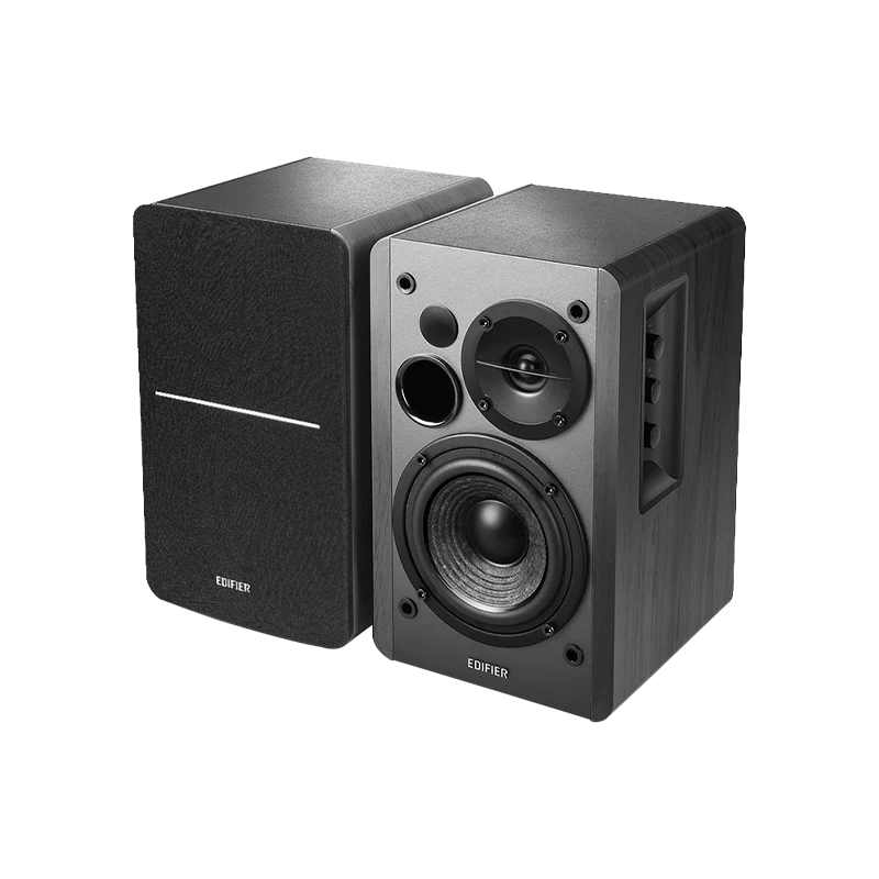 רמקולי מדף Edifier R1280DBs – הספק 21W+21W RMS – תגובת תדר 51Hz-20kHz – חיבורי Bluetooth, Line In, אופטי וקואקסיאלי – יציאת סאב-וופר – צבע שחור