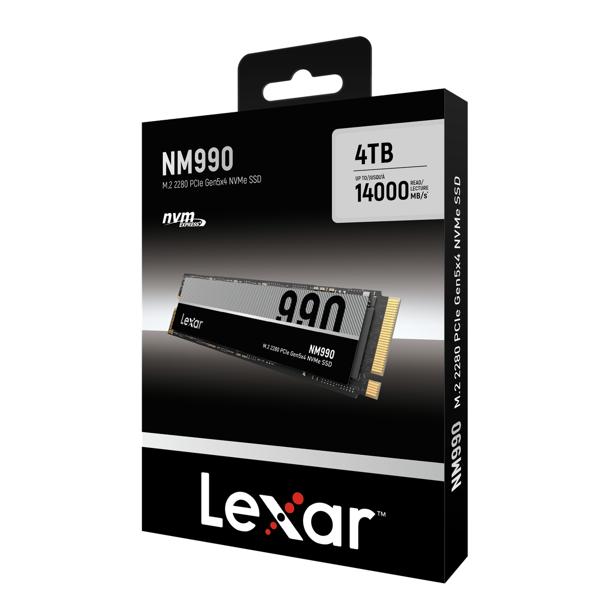 כונן SSD Lexar LNM-990 – 4TB – M.2 2280 NVMe PCIe Gen5 – עד 14,000MB/s