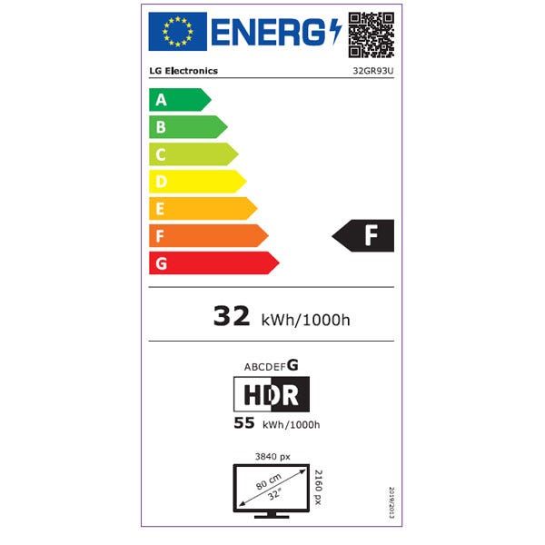 מסך מחשב ''32 UltraGear™ 4K UHD IPS תוצרת LG דגם: 32GR93U-B