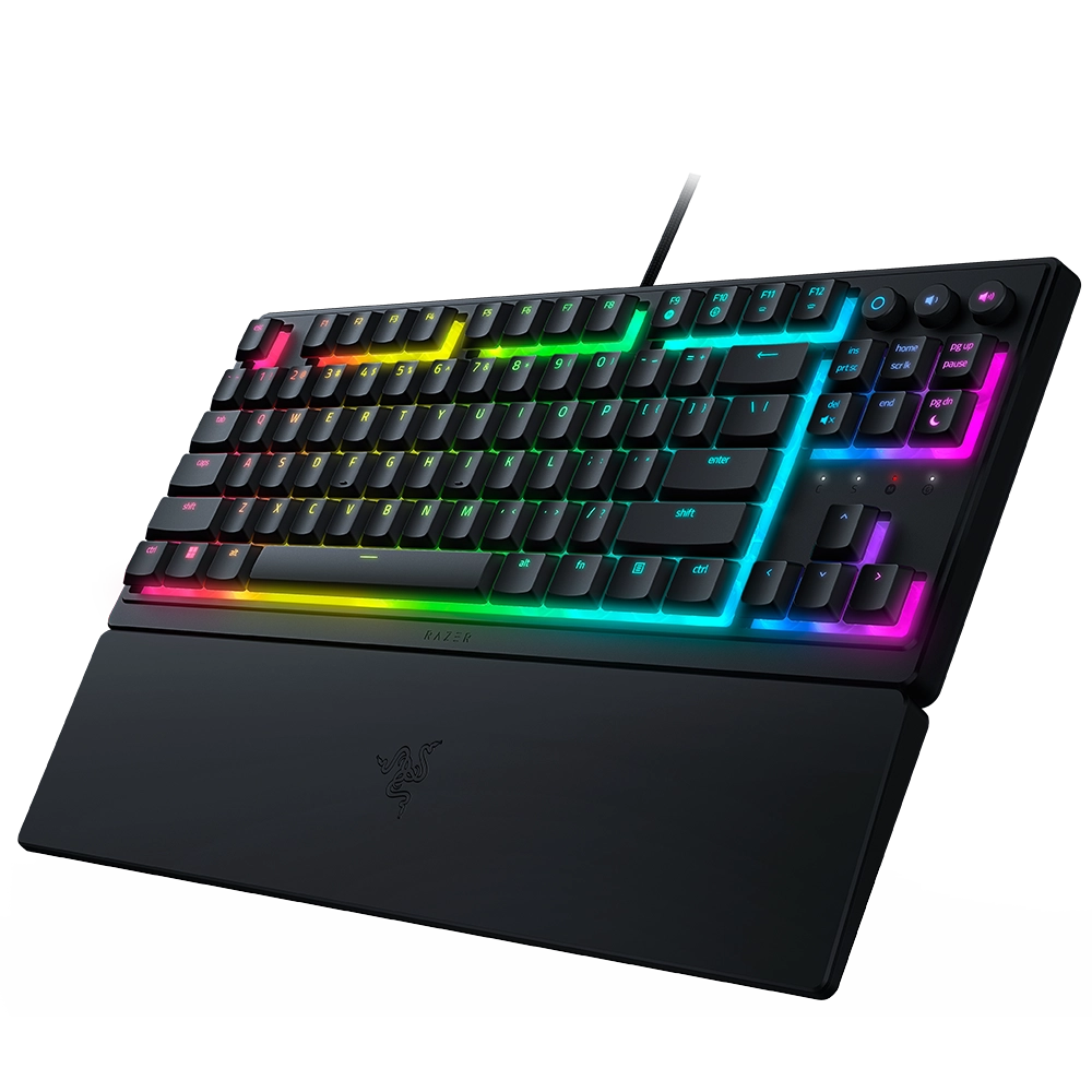 מקלדת גיימינג Razer Ornata V3 TKL – Mecha-Membrane – RGB – משענת יד מגנטית