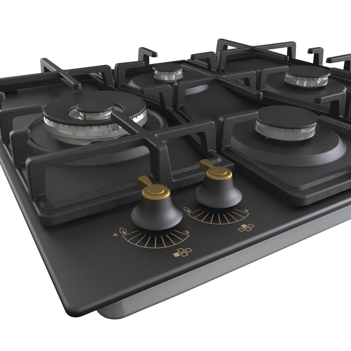 כיריים גז gorenje בעיצוב קלאסי שחור 60 סמ דגם GW6D42CLB